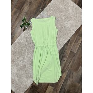 Athleta Size 4 Wasabi Green Elastic Waist Sleeveless Athleisure Astra Mini Dress